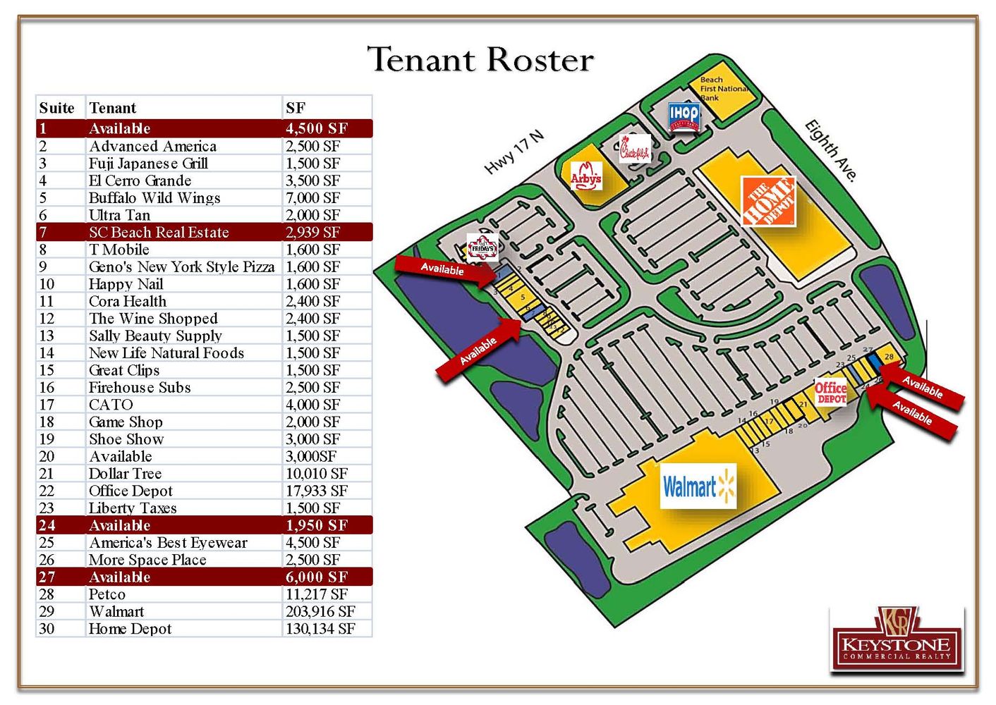 Plaza at the Gator Hole-2,939 SF-Unit 7, Retail/Office Space For Lease North Myrtle Beach, SC